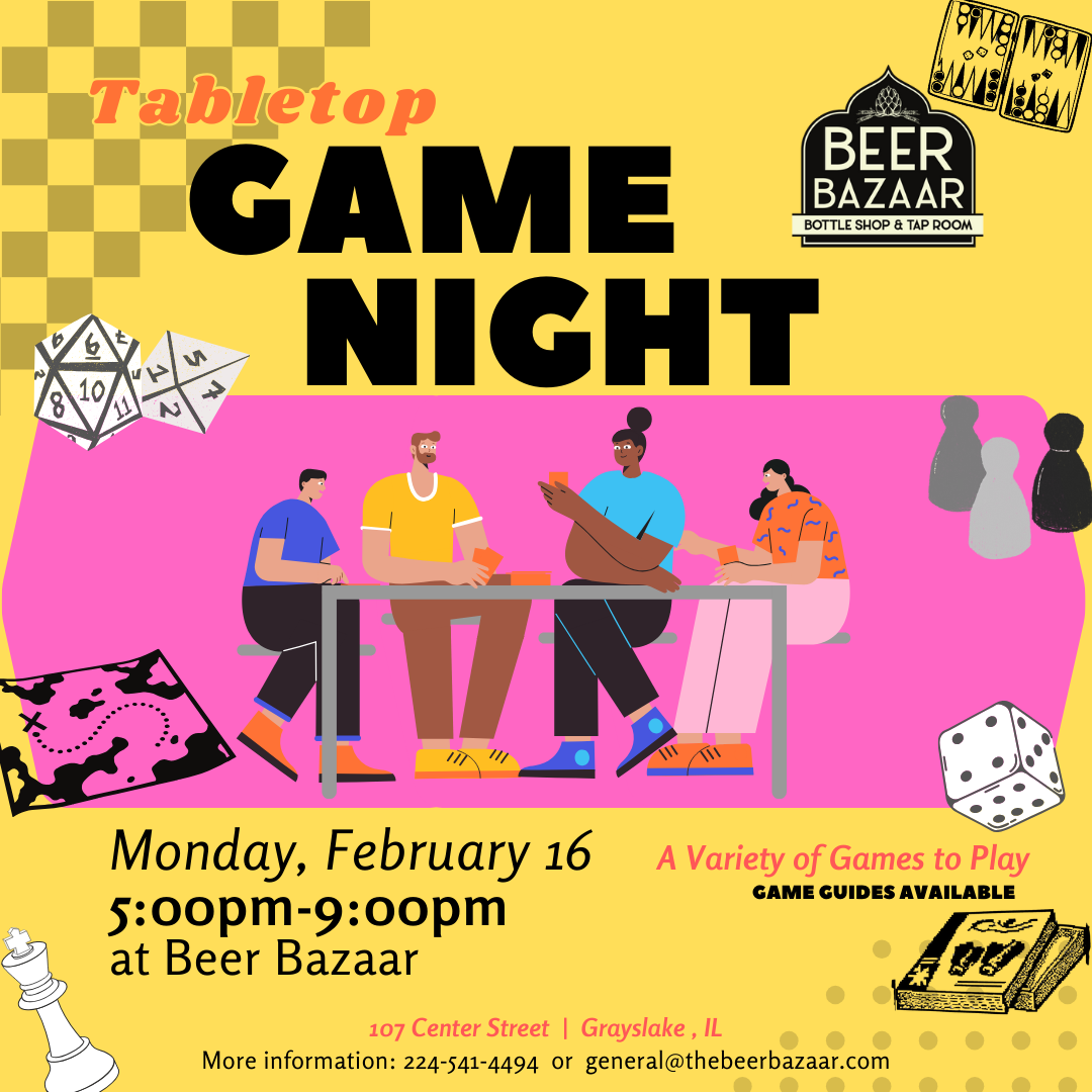 Game Night at Beer Bazaar | Table Top Mondays